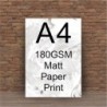 A4 180gsm Matt Print