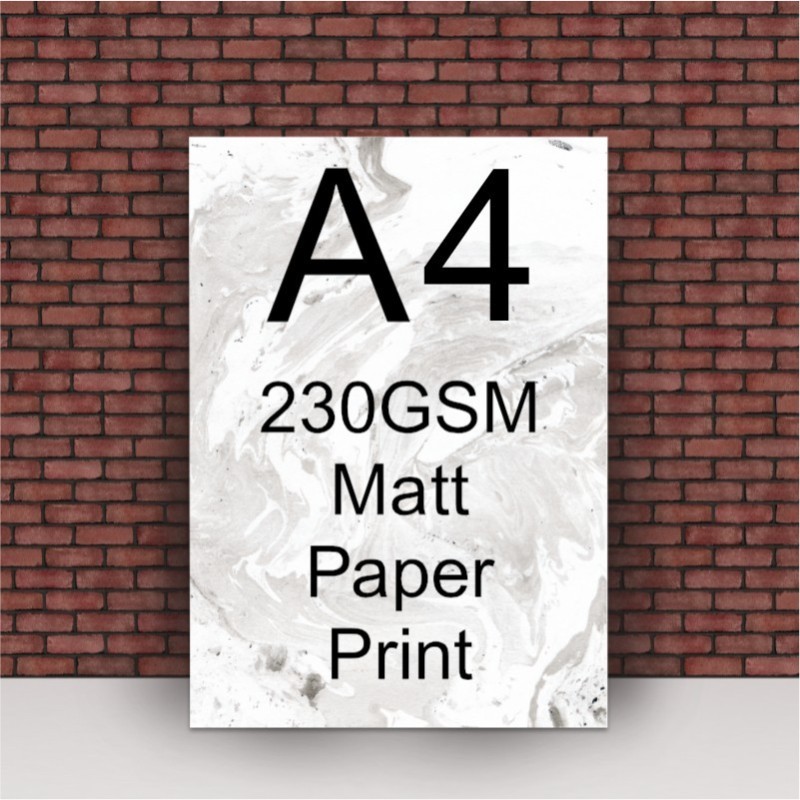 A4 230gsm Matt Print