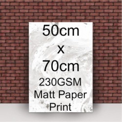 50cm x 70cm 230gsm Matt Print