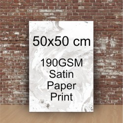 50cm x 50cm 190gsm Satin Print